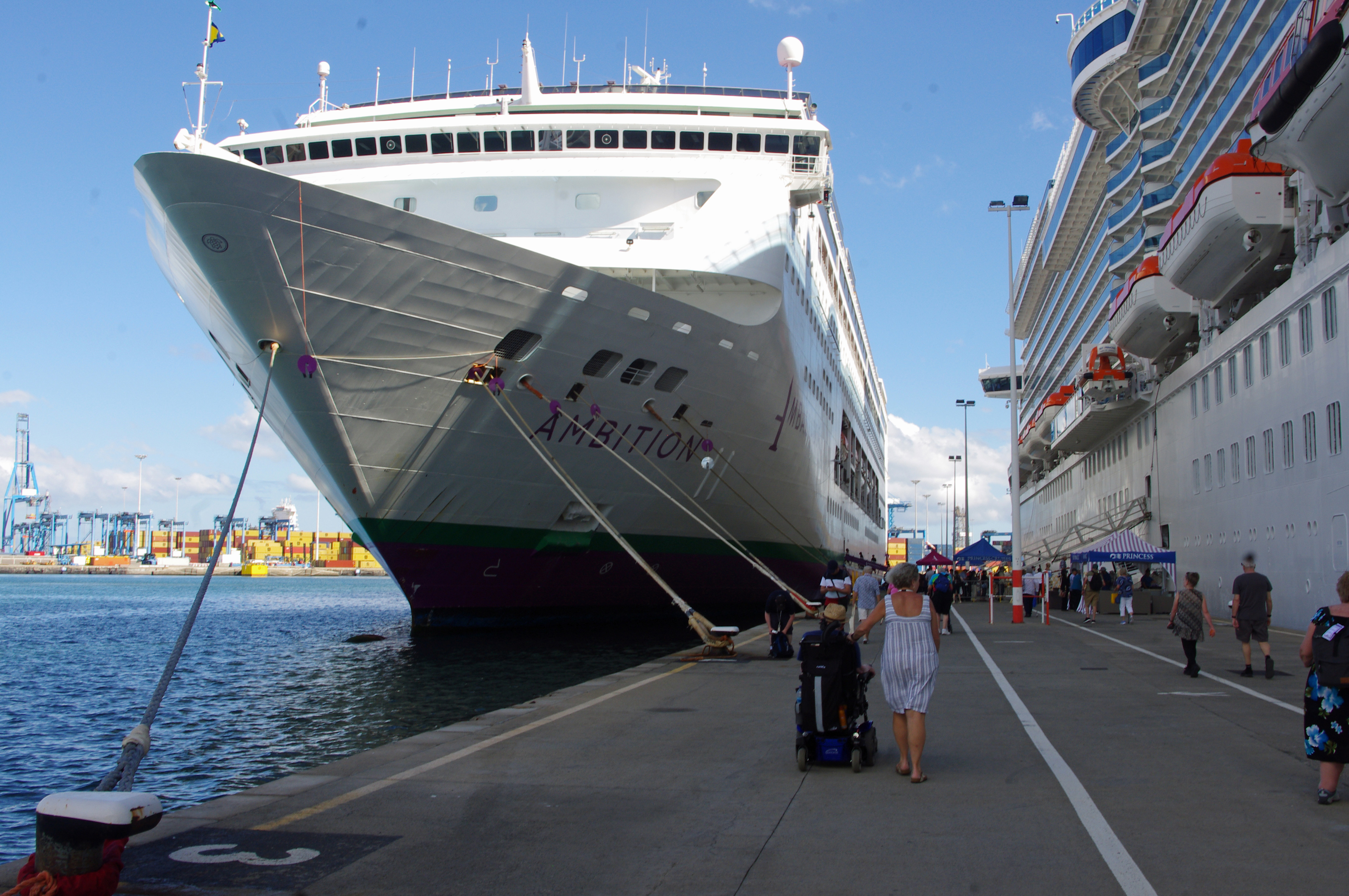 Ambition and Sky Princess at Las Palmas